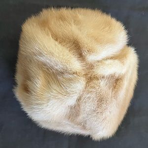 Vintage mink pillbox hat